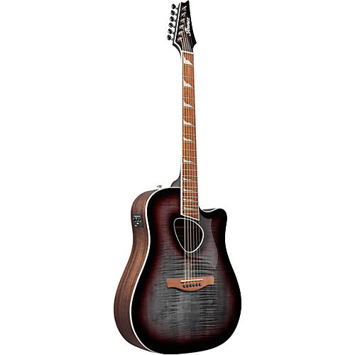 Ibanez ALT30FM Altstar Flamed-Top Dreadnought Acoustic-Electric Guitar Doom Blue Burst - musicians--Friend