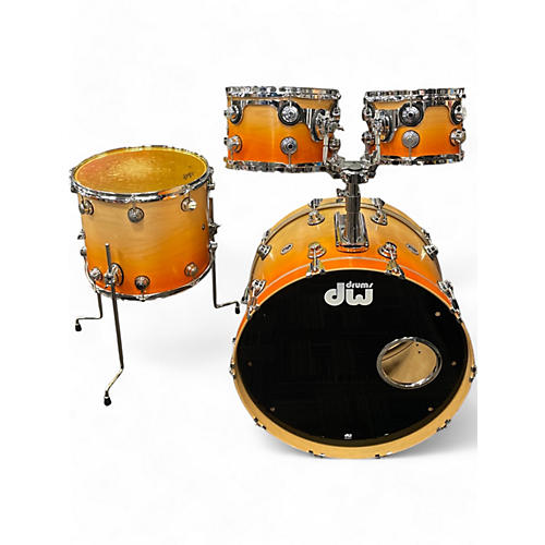 Used DW 4 Piece Collector's Series Natural Tangerine Fade Drum Kit Natural Tangerine Fade - musicians--Friend