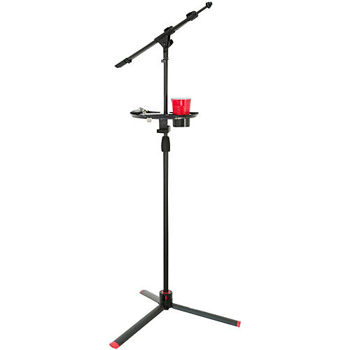 Gator Frameworks Microphone Stand Accessory Tray With Drink Holder and Guitar Pick Tab - musicians--Friend