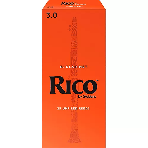 Rico Bb Clarinet Reeds, Box of 25 Strength 3.5 - musicians--Friend