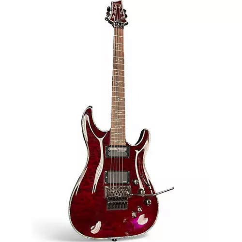Used Schecter Guitar Research Hellraiser 006 Left Handed Crimson Burst Electric Guitar Crimson Burst - musicians--Friend
