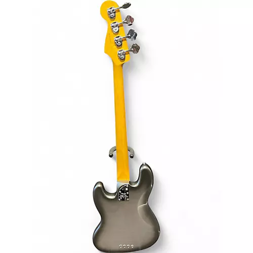 Used 2022 Fender American Professional II Jazz Bass Silver Electric Bass Guitar Silver - musicians--Friend