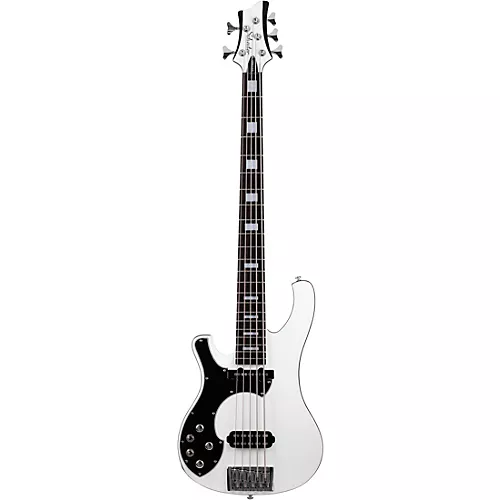 Schecter Guitar Research Stargazer-5 LH Electric Bass Gloss White - musicians--Friend