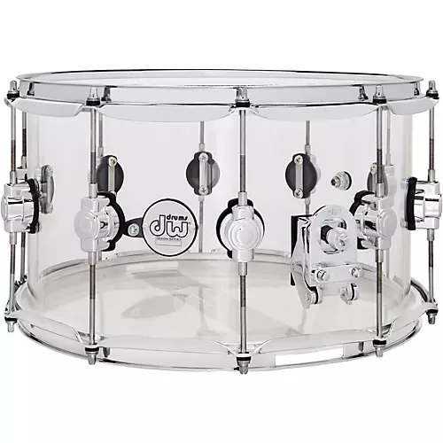 DW Design Series Acrylic Snare Drum With Chrome Hardware 14 x 6 in. Clear - musicians--Friend