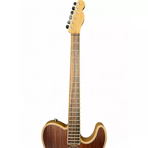 Used Fender Acoustasonic Telecaster Exotic Cocobolo Natural Acoustic Electric Guitar Natural - musicians--Friend