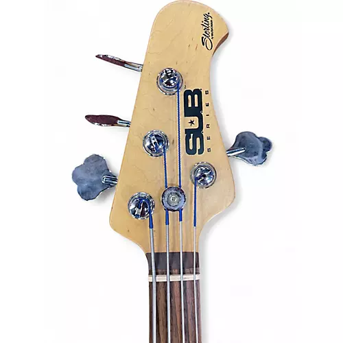 Used Sterling by Music Man Sub 4 Black Electric Bass Guitar Black - musicians--Friend