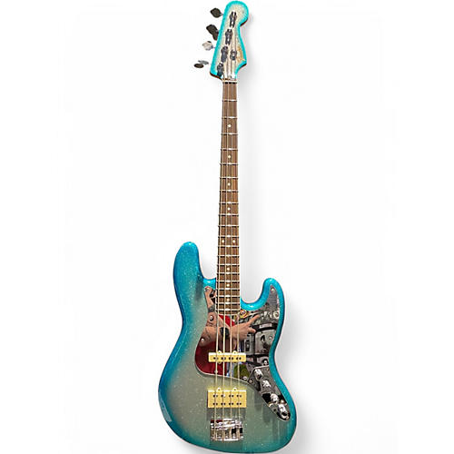 Used 2020s Fender Blu det Sky Burst Sparkle Electric Bass Guitar Sky Burst Sparkle - musicians--Friend