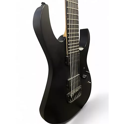 Used Ibanez RGIXL7 Black Solid Body Electric Guitar Black - musicians--Friend