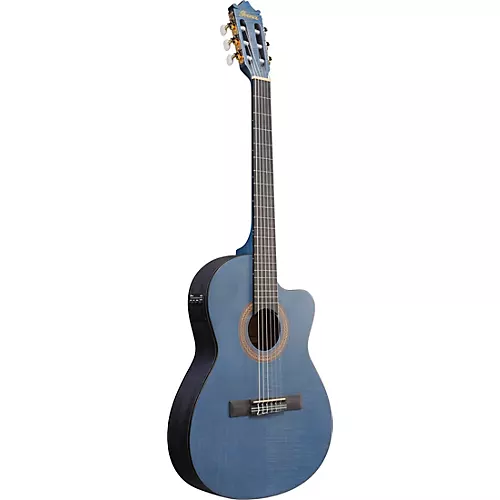 Ibanez GA5MHTCE Classical Nylon-String Acoustic-Electric Guitar Blue Berry - musicians--Friend