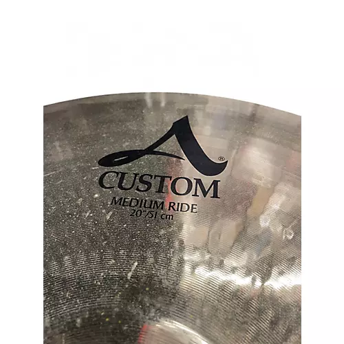 Used Zildjian 20in A Custom Medium Ride Cymbal 40 - musicians--Friend
