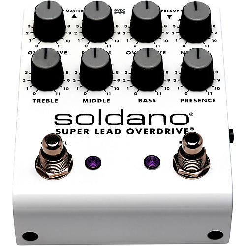 Soldano SLO Plus Dual-Channel Super Lead Overdrive Effects Pedal White - musicians--Friend