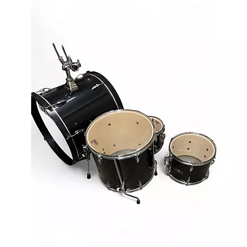 Used TAMA 4 Piece Imperialstar Hairline Black Drum Kit Hairline Black - musicians--Friend