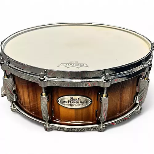 Used Pearl 5.5X14 Brian Frasier Moore Snare Drum Antique Natural Antique Natural 10 - musicians--Friend