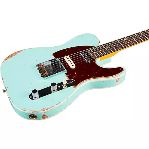 Fender Custom Shop Nashville Telecaster Custom Relic Rosewood Fingerboard Electric Guitar Surf Green - musicians--Friend