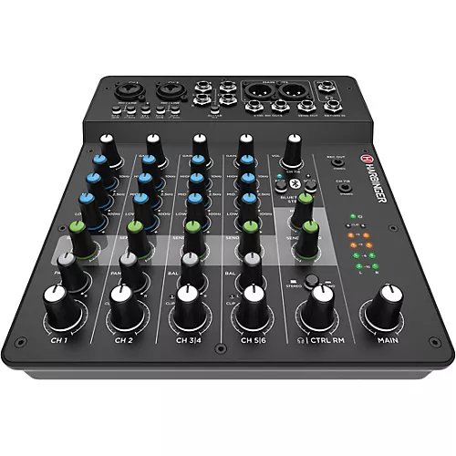 Harbinger LV8 8-Channel Analog Mixer With Gator Mixer Bag and Cables - musicians--Friend