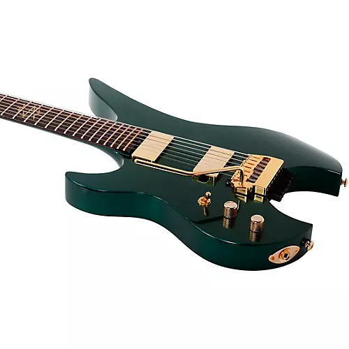Schecter Guitar Research Synyster Gates Custom 7-String TR Headless Left-Handed Electric Guitar Oak Green Metallic - musicians--Friend