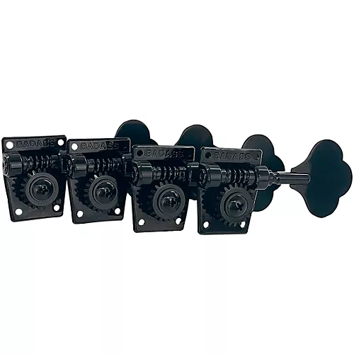 Leo Quan Badass OGT Open Gear Large Post 4-In-Line Bass Tuning Machines Black - musicians--Friend