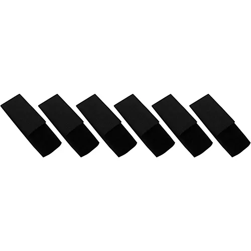 Musician's Gear Loop Style Cable Straps (6 Pack) Black 8 in. - musicians--Friend