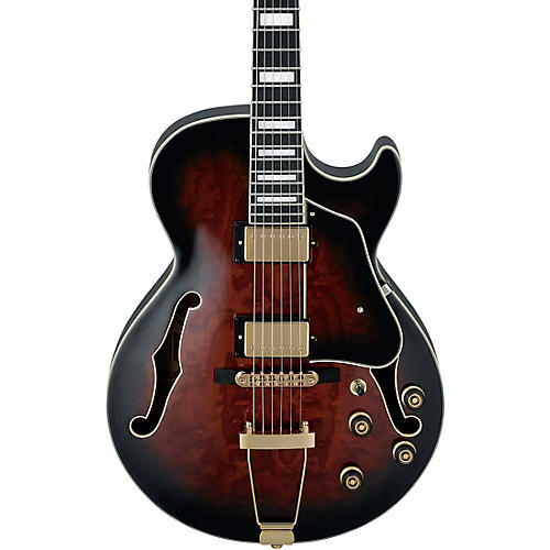 Ibanez Artcore Expressionist AG95QA Electric Guitar Dark Brown Sunburst - musicians--Friend