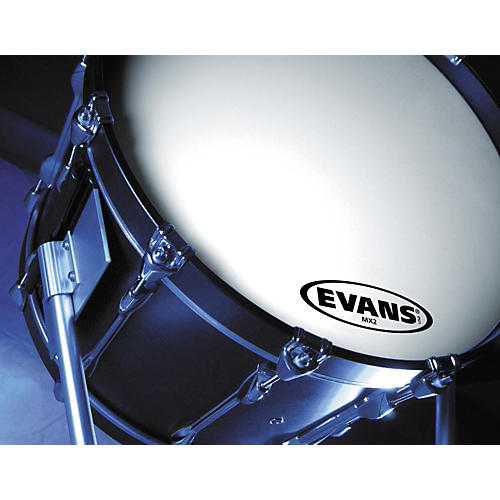 Evans MX2 White Marching Bass Head 26 in. - musicians--Friend