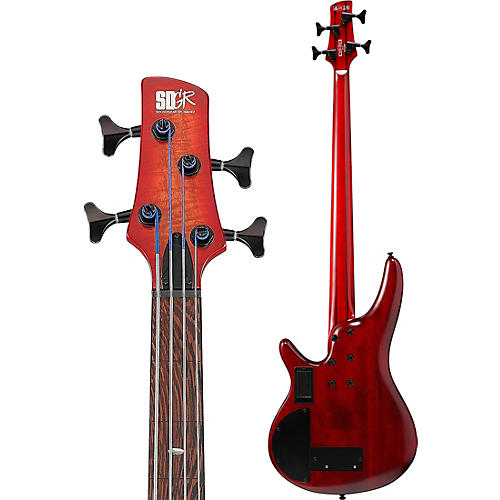 Ibanez SRD900F 4-String Fretless Electric Bass Guitar Brown Topaz Burst Low Gloss - musicians--Friend