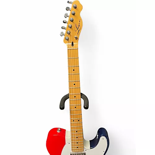 Used Logan Custom Usa TELE SHAPE  Red White and Blue Solid Body Electric Guitar Red White and Blue - musicians--Friend
