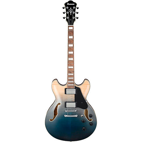 Ibanez Artcore AS73FM Semi-Hollow Electric Guitar Transparent Indigo Fade - musicians--Friend