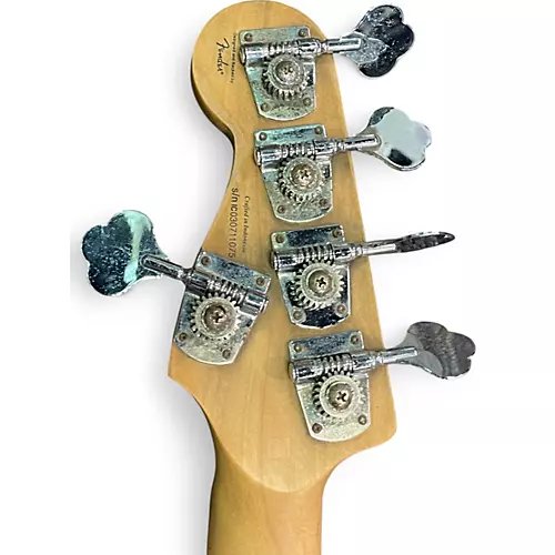 Used Squier PRECISION BASS 5 STRING Gold Electric Bass Guitar Gold - musicians--Friend