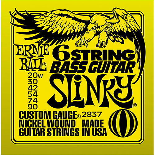 Ernie Ball 2837 Slinky Silhouette Short-Scale 6-String Bass Strings - musicians--Friend