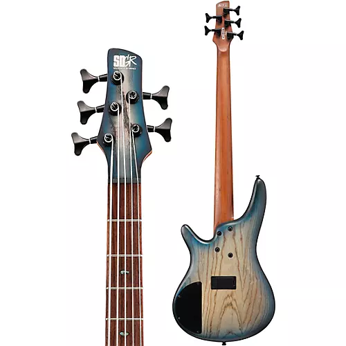 Ibanez SR605E 5-String Electric Bass Guitar Cosmic Blue Starburst Flat - musicians--Friend