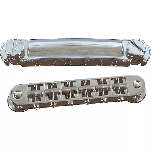 TonePros Standard Locking Tune-o-matic/Tailpiece Set (small posts/notched saddles) Black - musicians--Friend