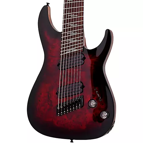 Schecter Guitar Research Omen Elite-8 MS Electric Guitar Charcoal - musicians--Friend
