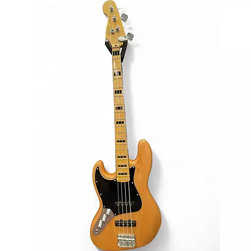 Used Squier Classic Vibe 70s Jazz Bass LEFT HANDED Natural Electric Bass Guitar Natural - musicians--Friend