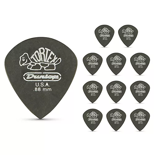 Dunlop Tortex Pitch Black Jazz Guitar Picks 1 Dozen 1.5 mm 12 Pack - musicians--Friend