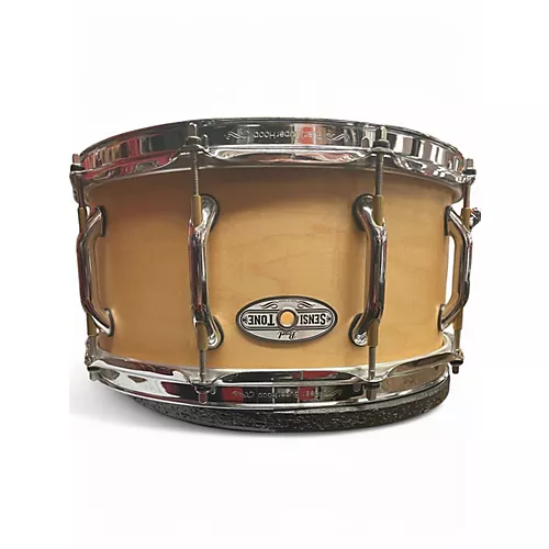 Used Pearl 6.5X14 Sensitone Snare Natural Drum Natural 15 - musicians--Friend