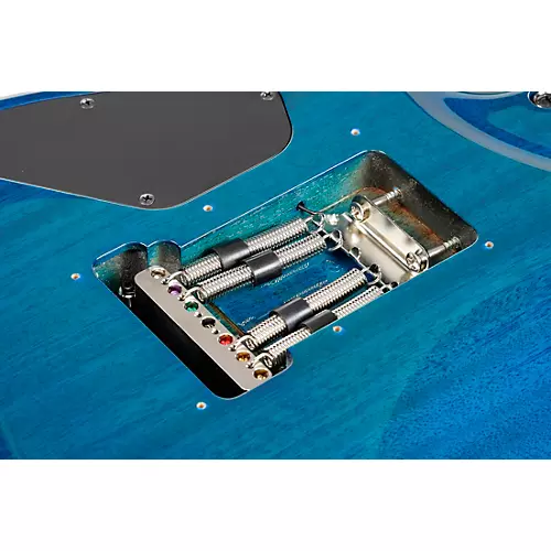 Ibanez MM7 Martin Miller Signature Electric Guitar Transparent Aqua Blue - musicians--Friend