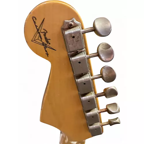 Used Fender 1962 Relic Stratocaster AGED OLYMPIC WHITE Solid Body Electric Guitar AGED OLYMPIC WHITE - musicians--Friend