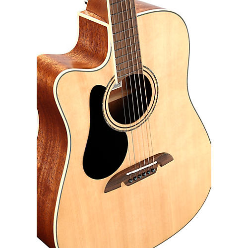 Alvarez AD60LCE Left-Handed Dreadnought Acoustic-Electric Guitar Natural - musicians--Friend