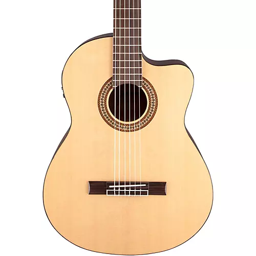 Jasmine JC-25CE Cutaway Classical Acoustic-Electric Guitar Natural - musicians--Friend