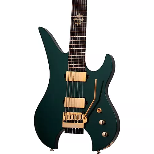Schecter Guitar Research Synyster Gates Custom 7-String TR Headless Electric Guitar Oak Green Metallic - musicians--Friend