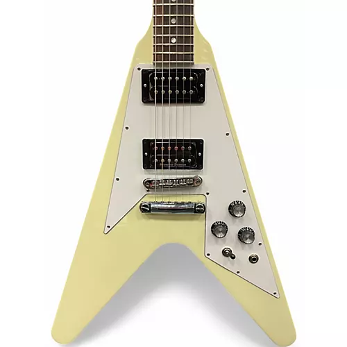 Used Gibson Flying V Classic White Solid Body Electric Guitar Classic White - musicians--Friend