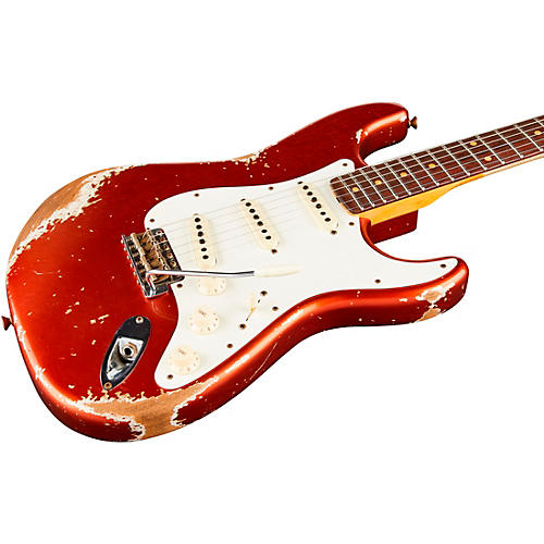 Fender Custom Shop 1959 Stratocaster Heavy Relic Electric Guitar Super Faded Aged Candy Apple Red - musicians--Friend