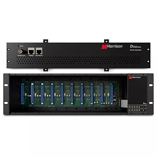 Harrison D510r 10-Slot 500 Series Rack System with Dante Interface Card - musicians--Friend