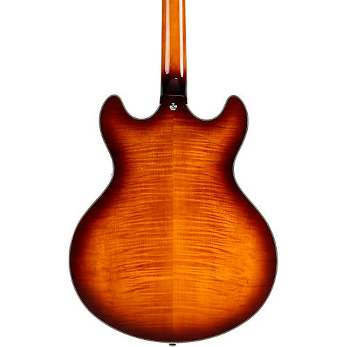 D'Angelico Premier DC Semi-Hollow Electric Guitar Dark Iced Tea Burst - musicians--Friend