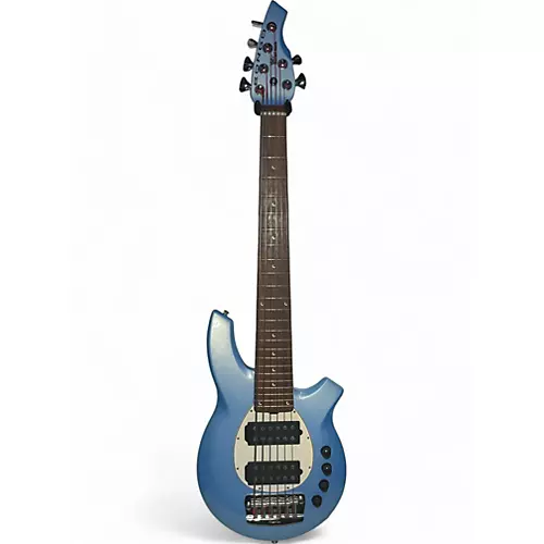 Used Ernie Ball Music Man Bongo 6 String Sky Blue Electric Bass Guitar Sky Blue - musicians--Friend