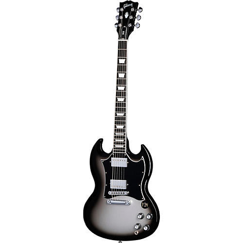Gibson SG Standard Ebony Limited-Edition Electric Guitar Silver Burst - musicians--Friend