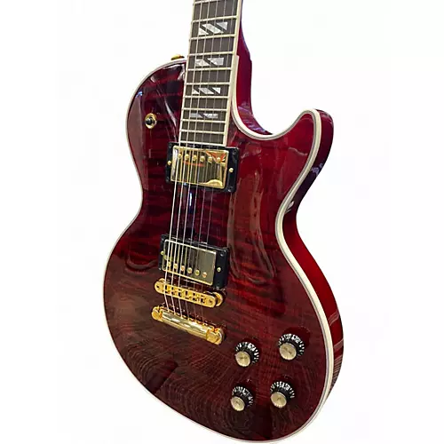 Used Gibson Les Paul Supreme Crimson Red Trans Solid Body Electric Guitar Crimson Red Trans - musicians--Friend