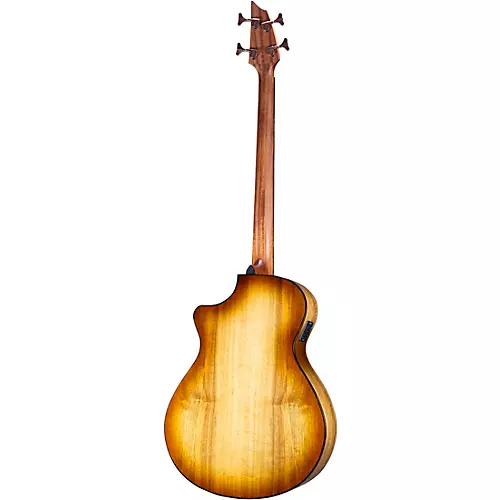 Breedlove Pursuit Exotic S CE Fretless Concerto Acoustic-Electric Bass Amber Burst - musicians--Friend