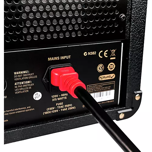 D'Addario IEC to NEMA Plug Power Cable+, 10 FT 10 ft. Red/Black - musicians--Friend