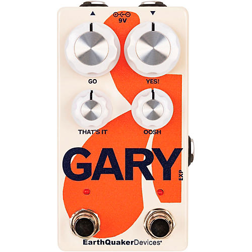 EarthQuaker Devices Gary Automatic Pulse Width Modulation Fuzz and Dynamic Natural Overdrive Effects Pedal Cream and Orange - musicians--Friend